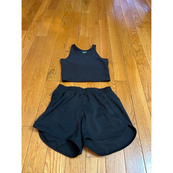 Old Navy Other - Old Navy Powersoft Tank & All in Motion Shorts Set Black Kids Size L 10-12 XL 14